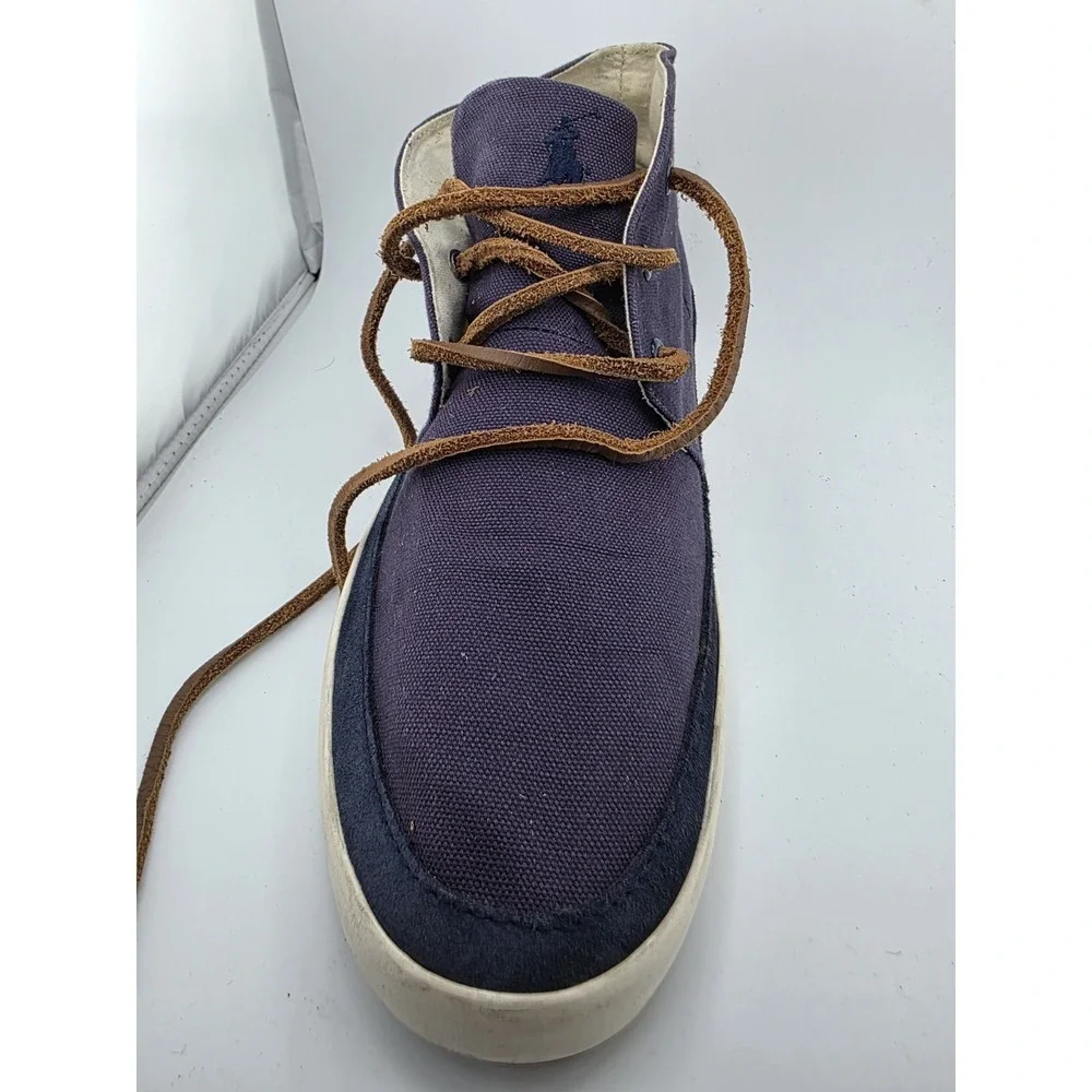 Polo Ralph Lauren Erwin Chukka Sneakers Boots Navy Canvas Men's 11.5D